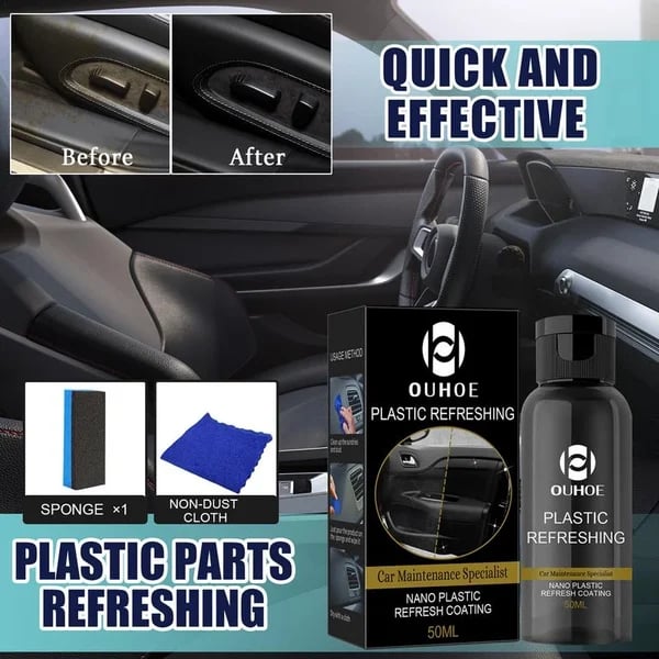 Rénovateur pour plastiques de voiture - Lot de 2 - Lamylie