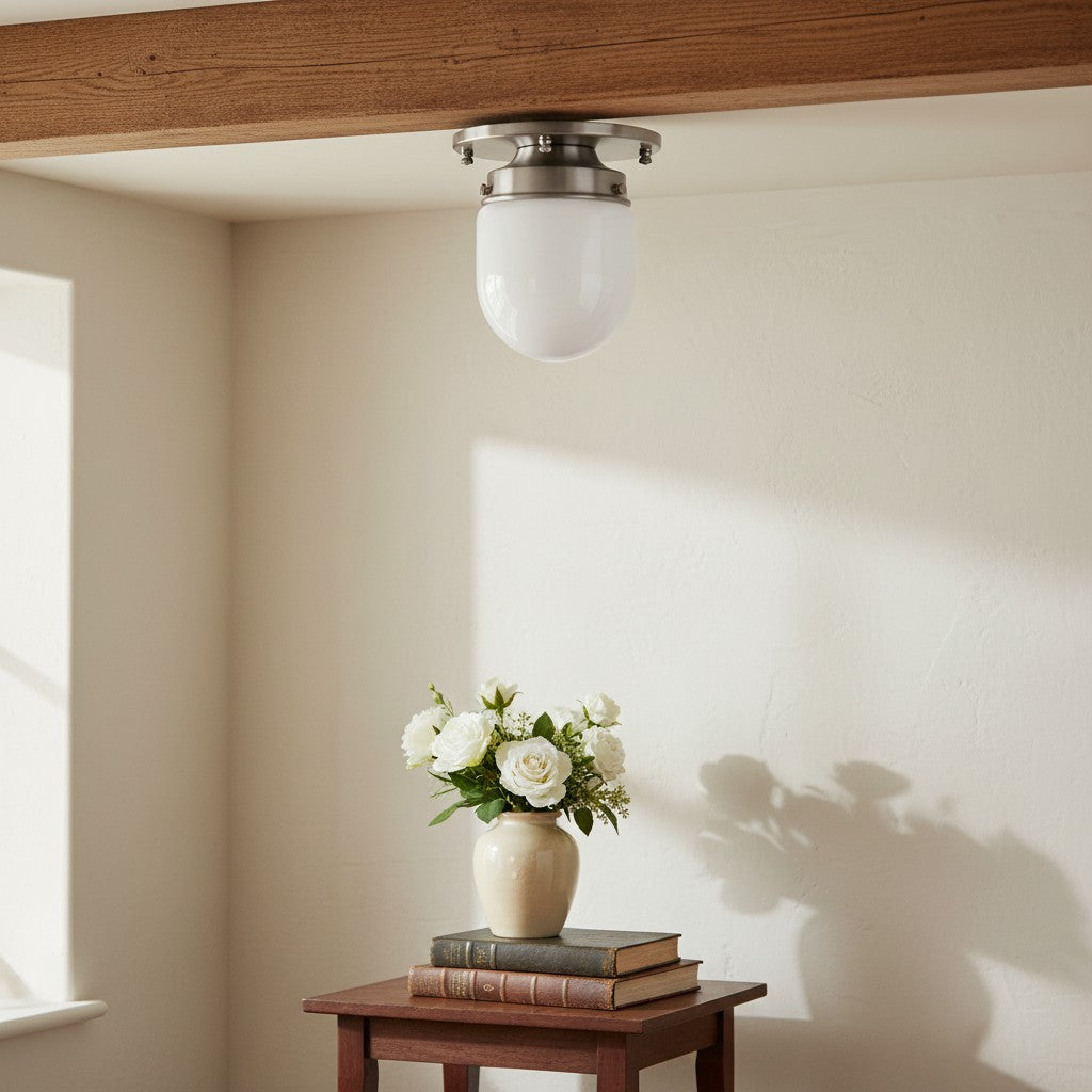 Opal Glass Wall & Ceiling Lamp Dual Function Modern Design Brass - Lamylie