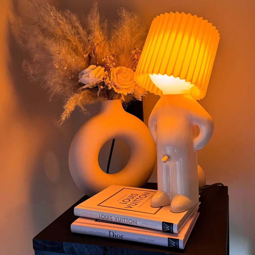 29 cm Ribbed Shade LED Table Lamp - Lamylie