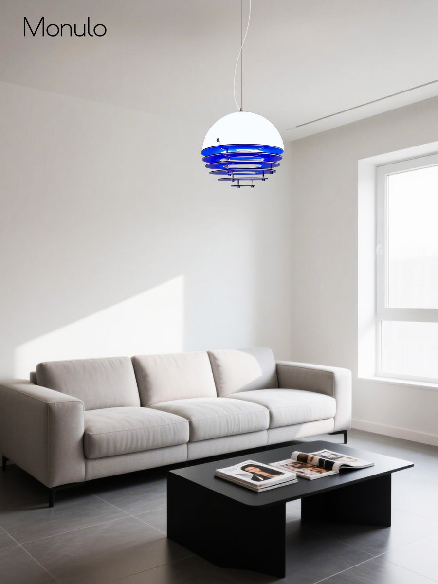 Stylish Pendant Lamp Bauhaus Design Orange-White Ambient Lighting for Modern Interiors - Lamylie