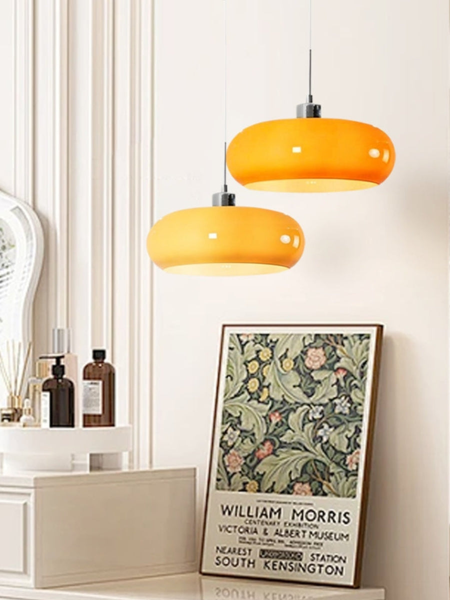 Bauhaus Glass Pendant Lamp Metal 11cm Nordic Design Dining Room Kitchen - Lamylie