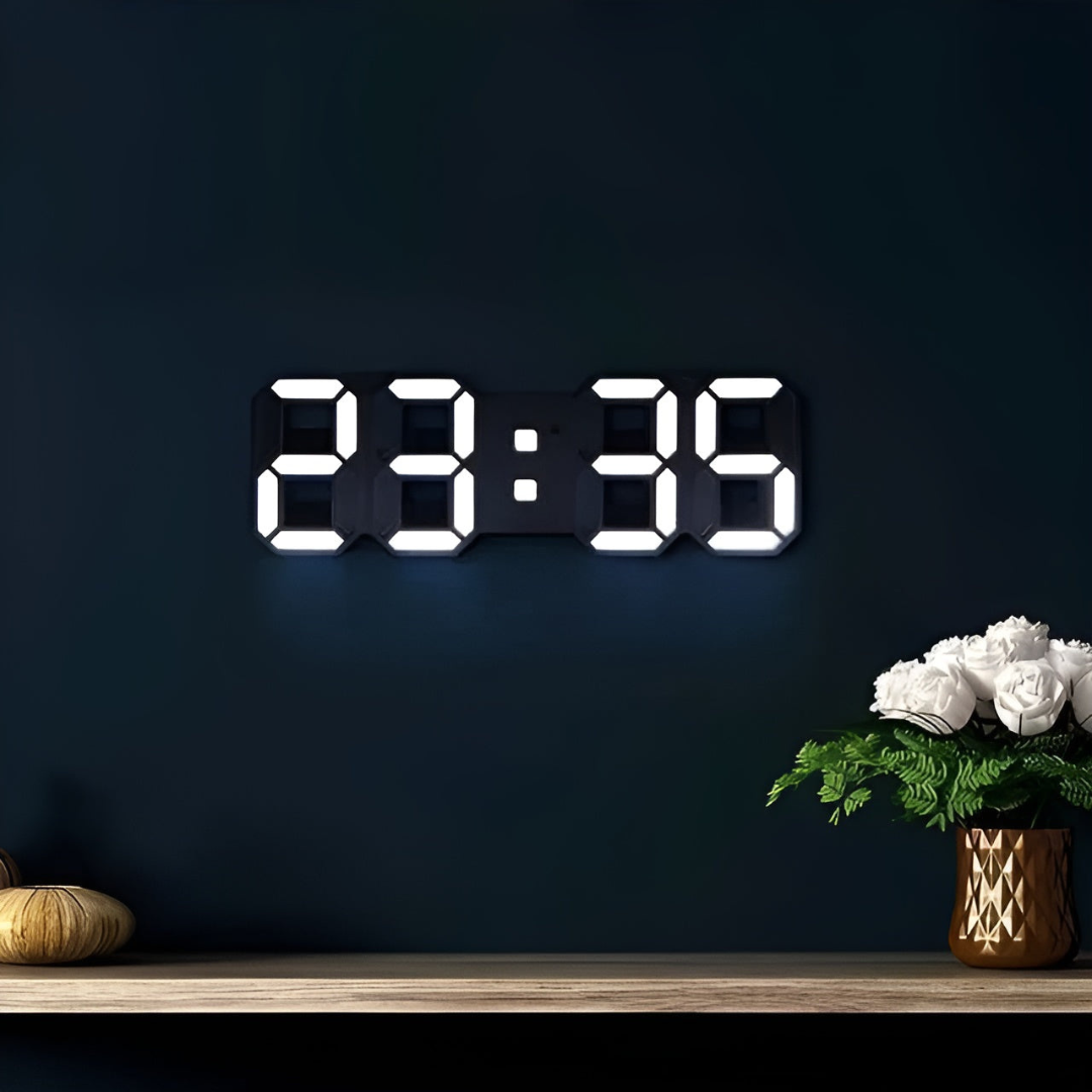 Horloge murale numérique LED 3D moderne pour la décoration intérieure – Lamylie