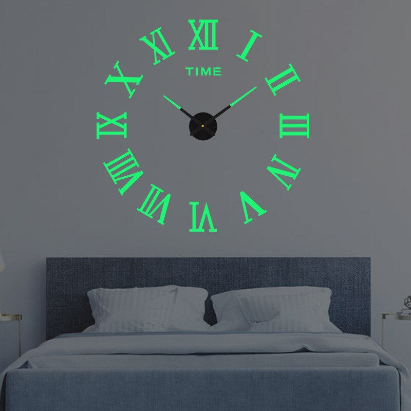 Modern Wall Clock Featuring 3D Raised Numbers Design - Lamylie