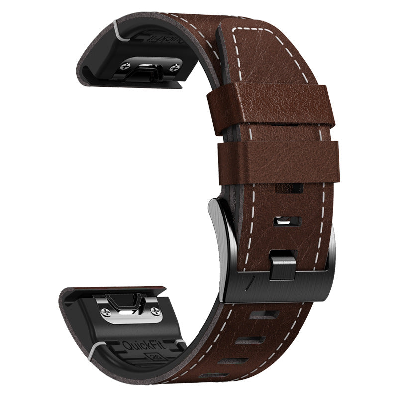 Garmin Fenix 8, 7X és 6X óraszíj — AuroraFlex hibrid bőr- és TPU-szíj
