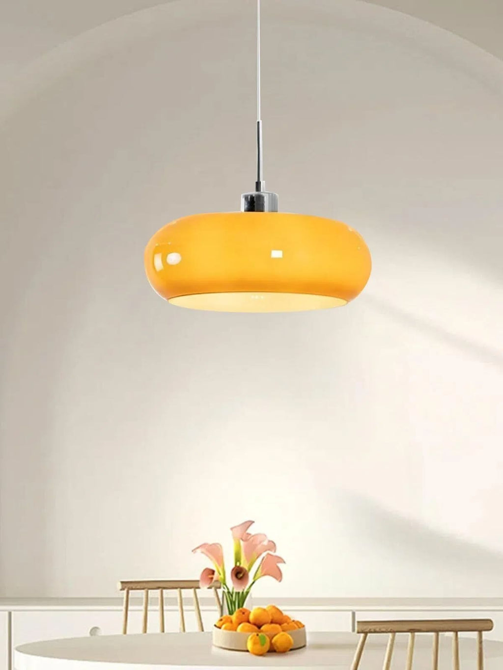Bauhaus Glas Pendelleuchte Metall 11cm Nordisches Design Esszimmer Küche - Lamylie