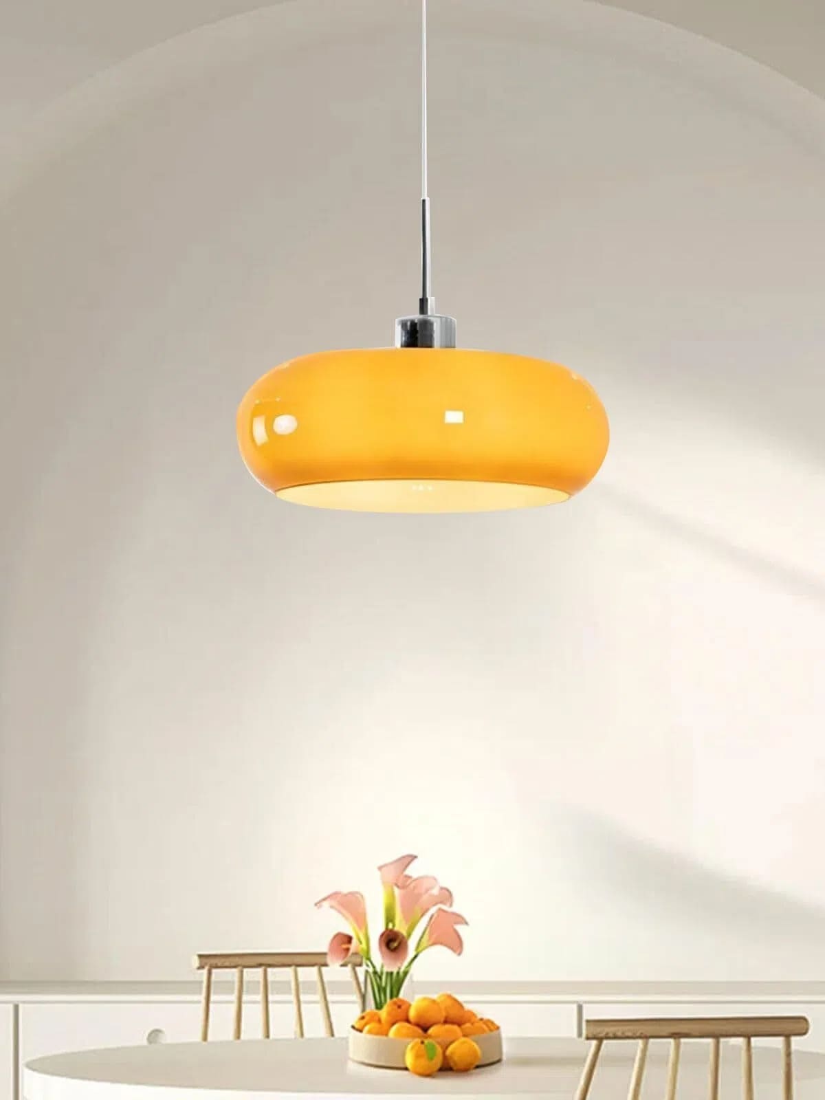 Bauhaus Glas Pendelleuchte Metall 11cm Nordisches Design Esszimmer Küche - Lamylie