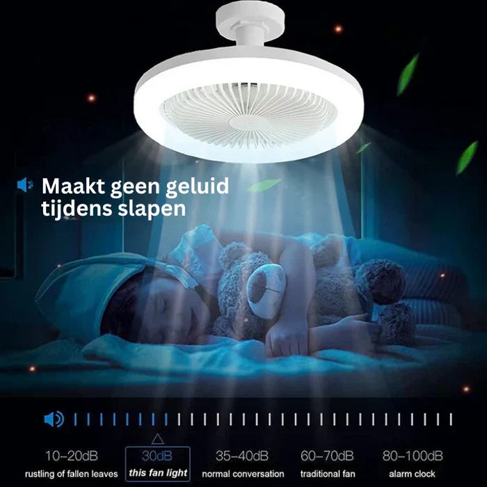 Ventilateur de plafond moderne avec éclairage LED – Rafraîchissement silencieux pour le salon et la chambre – Lamylie
