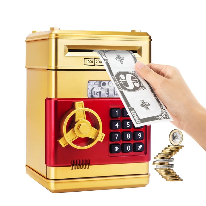 Mini Piggy Bank - Safeguards Pocket Money and Turns Saving into Fun Adventure for Kids - Lamylie