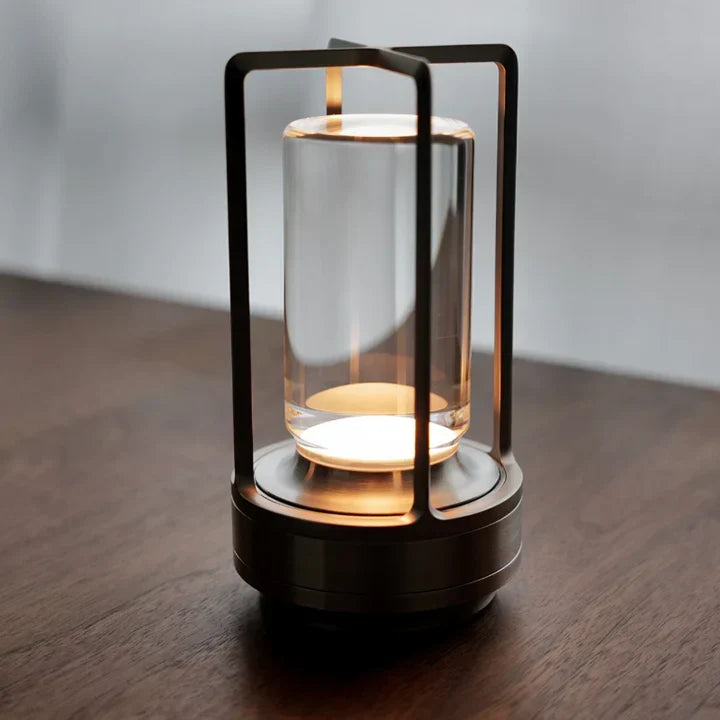Lumiere Lantern Cordless Crystal Table Lamp - Lamylie