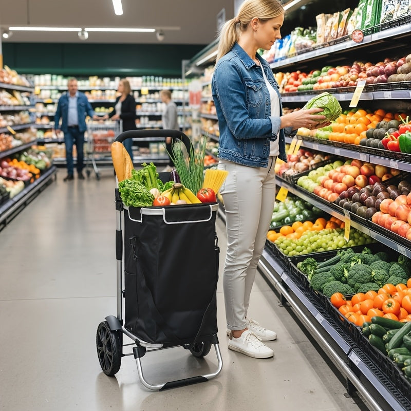 Hopfällbar 3-i-1-shoppingvagn med kylfack - Lamylie