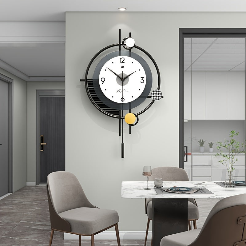 Ceas de perete Aura elegant — mecanism quartz silențios, linii curate