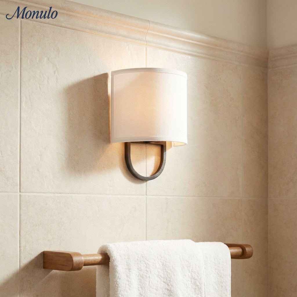 Wall Lamp Fabric Shade | Modern Bedroom Wall Lighting for Cozy Ambiance - Lamylie