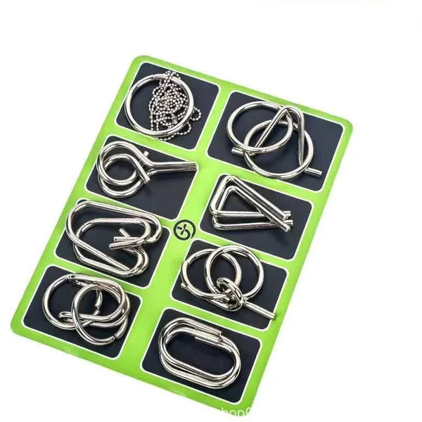 Metall-Puzzleset mit 8 Teilen für Puzzlebegeisterte – Lamylie