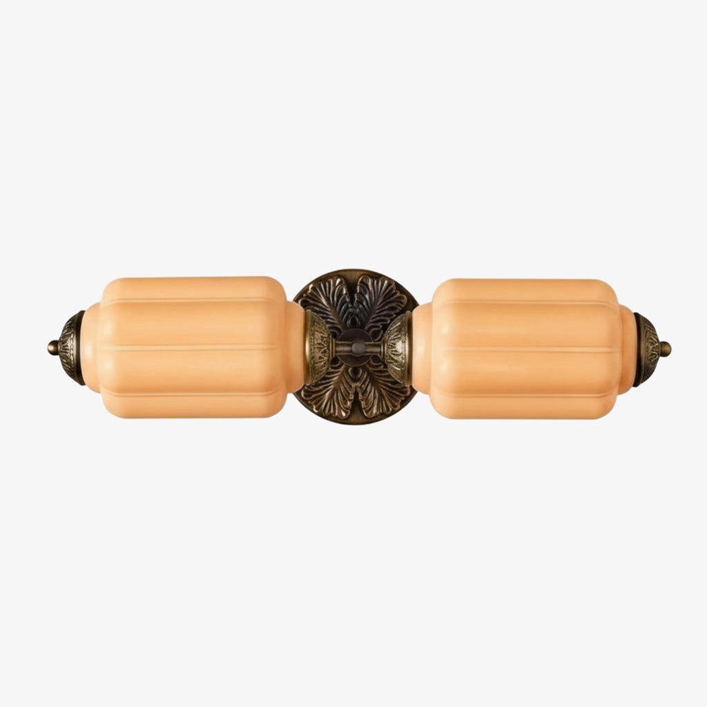 Eloise Vintage Wandleuchte aus Milchglas mit gewelltem Rand - Moderne Akzentbeleuchtung für Bad und Schlafzimmer