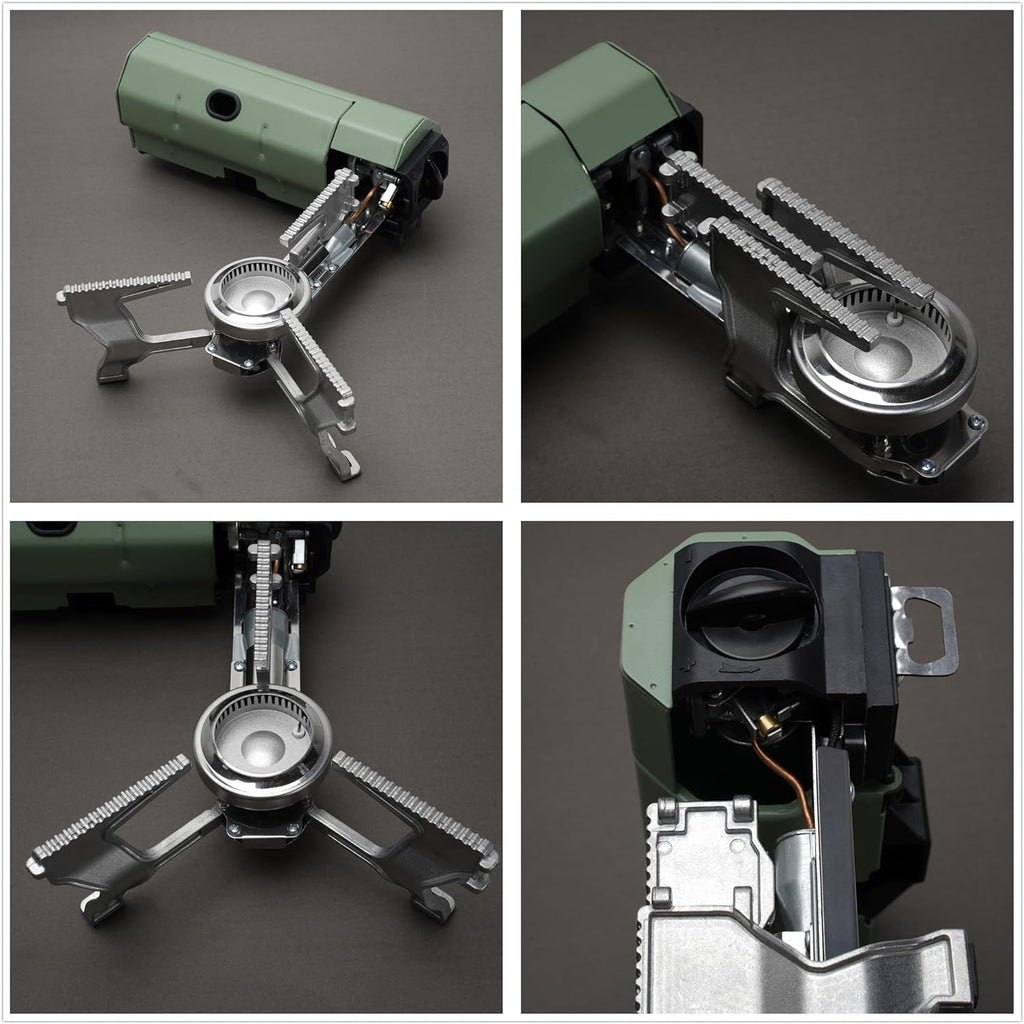 Portable Camping Stove for Warm Meals on the Go | Compact and Foldable Cooking Set | Ideal for Camping Hiking Picnic | Aluminum Butane Propane Camping Cooker - Lamylie