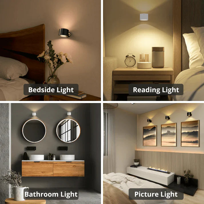 Lampada da parete a LED - Trasforma istantaneamente gli ambienti in rifugi accoglienti senza attrezzi - Lamylie