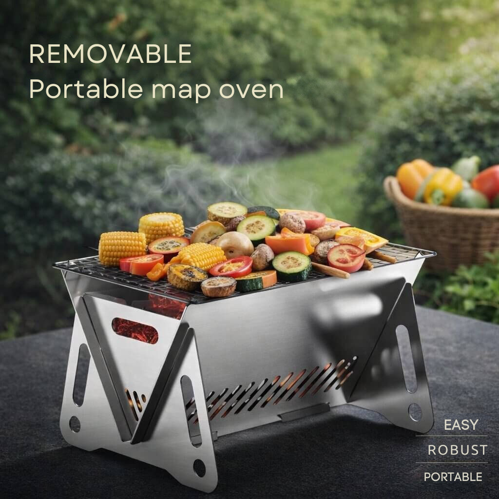 Holzkohlegrill | Schneller Aufbau | Robuste Konstruktion | OutdoorFlamme - Lamylie