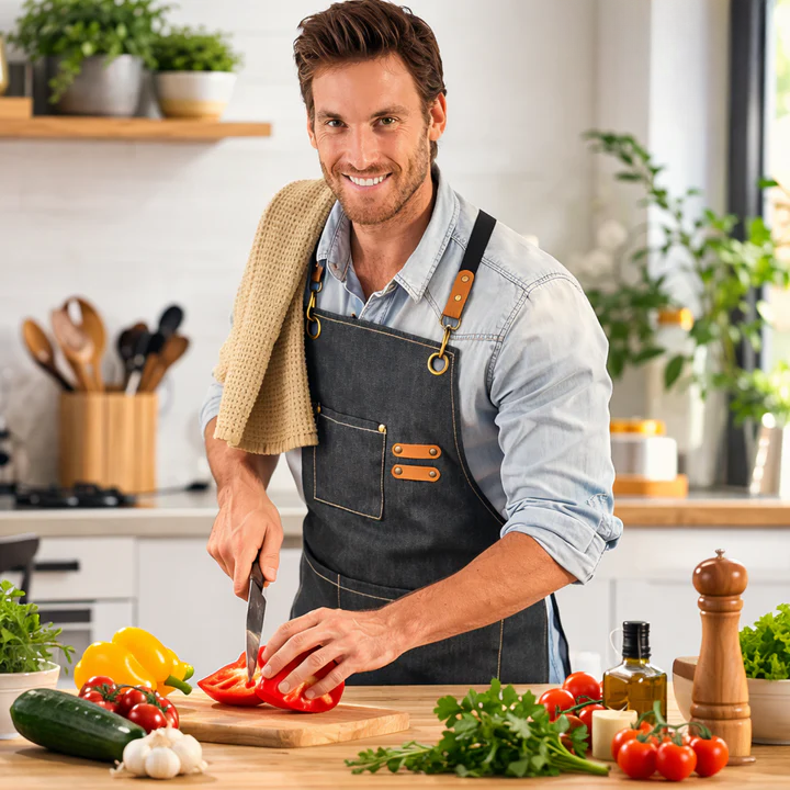 Canvas Craft Apron | Crossback Straps | Tool Accessory Pockets | HandHaven - Lamylie