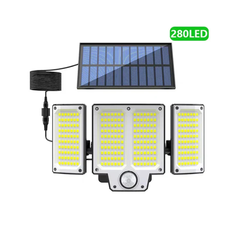 Solar Outdoor Wall Light with Motion Detector – 106/144/280 LEDs - Lamylie