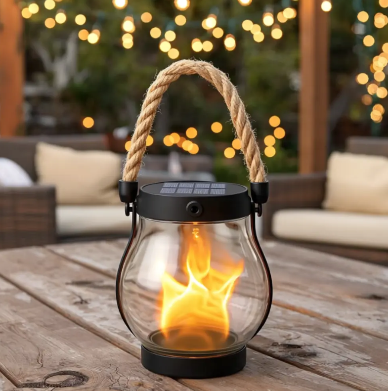 LumaFlick Solar Flame Lantern — Transform Your Nights with Cozy, Captivating Glow That Lasts All Evening - Lamylie