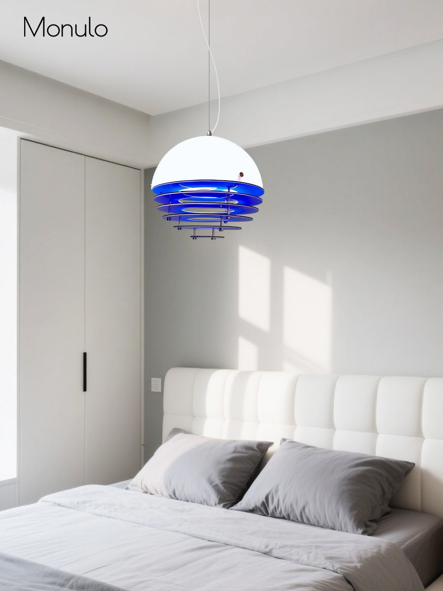 Stylish Pendant Lamp Bauhaus Design Orange-White Ambient Lighting for Modern Interiors - Lamylie