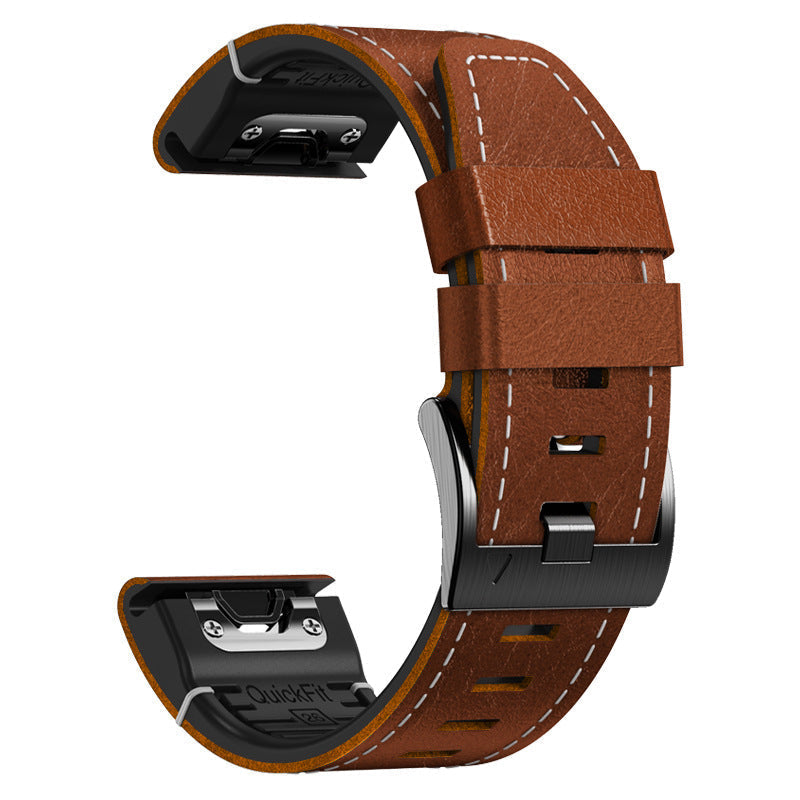 Garmin Fenix 8, 7X és 6X óraszíj — AuroraFlex hibrid bőr- és TPU-szíj