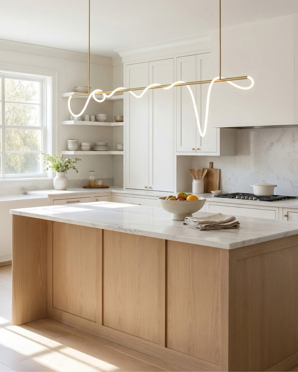 LED Design Pendelleuchte mit schwarzer Satin-Metallkordelstruktur 100 cm Dimmbar Warmweiß Modernes Interieur Esszimmer Kücheninsel - Lamylie