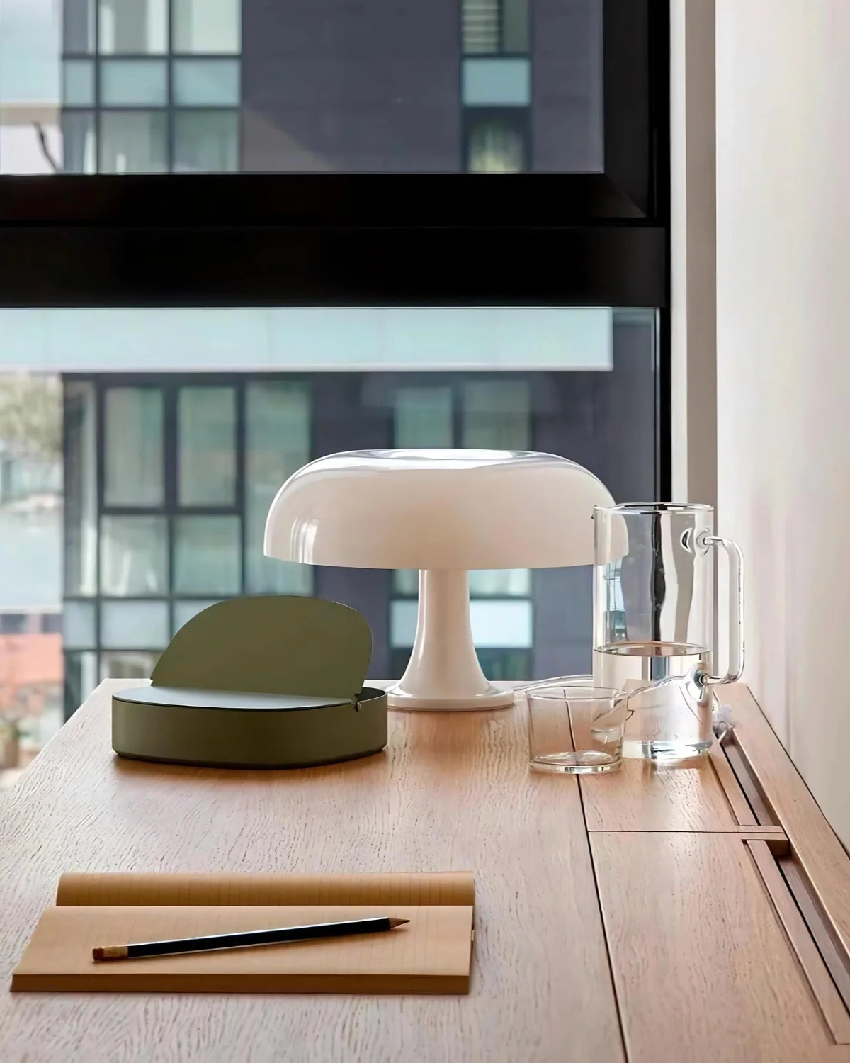 Bauhaus Desk Lamp Vintage Dome – Gentle Illumination in Classic Style - Lamylie