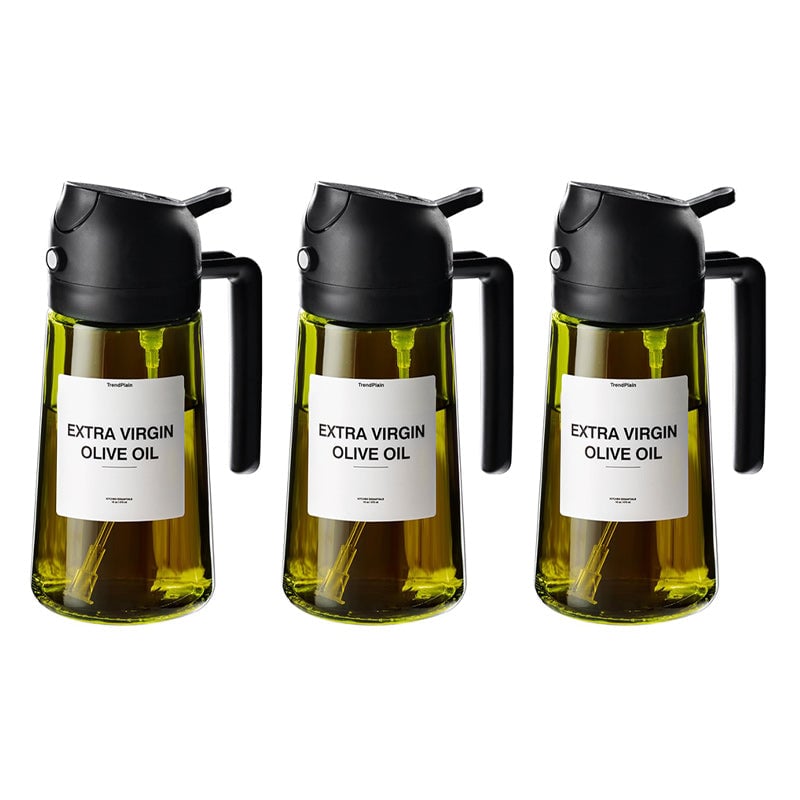 Dispensador y pulverizador de aceite de vidrio de doble función para la cocina - Lamylie