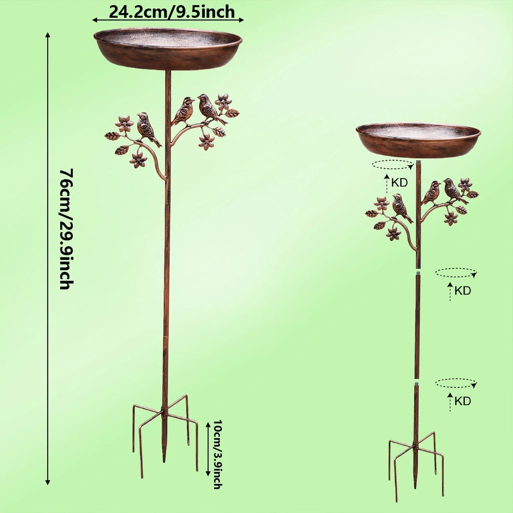 Miska na wodę dla ptaków ogrodowych | Ozdobna misa | Bezpieczny grot | GardenShine - Lamylie