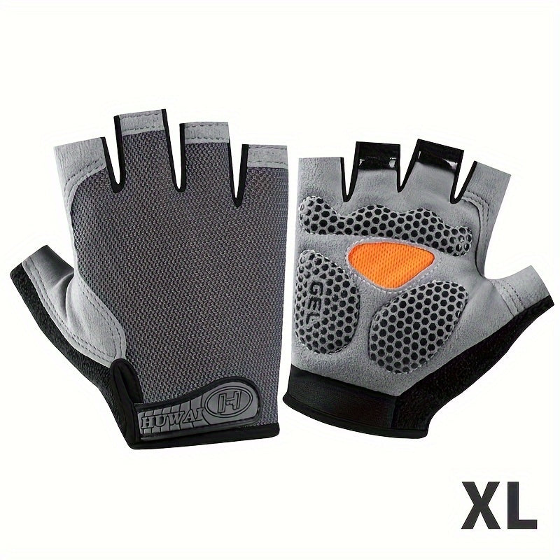 AthletiQ Half-Finger Outdoor Gloves, Universally Sized for Men & Women