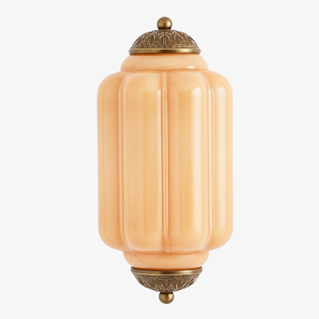 Eloise Vintage Wandleuchte aus Milchglas mit gewelltem Rand - Moderne Akzentbeleuchtung für Bad und Schlafzimmer