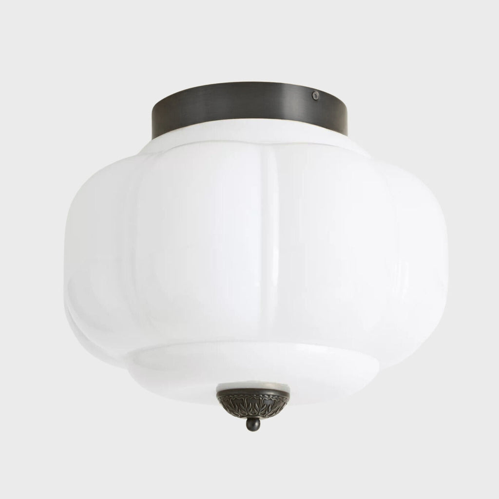 Ceiling Lamp Milk Glass Shade Modern Lighting Scandinavian Style Living Room Dining Room Bedroom Flush Mount - Lamylie