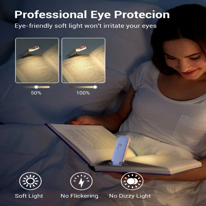 USB Rechargeable Reading Light — Ideal for Nighttime Reading Without Disturbance - Lamylie
