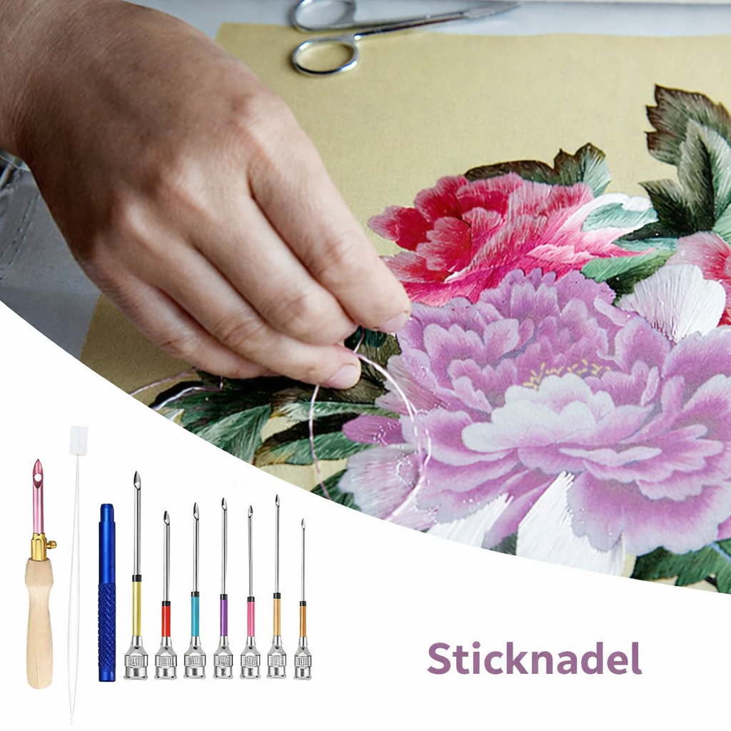 Embroidery | Comfortable Needle Kit | Ergonomic & Multifunctional | ThreadEase - Lamylie