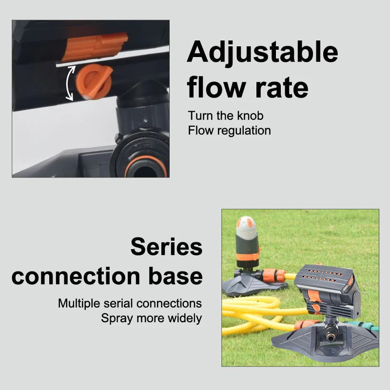 Oscillating Lawn Sprinkler with 16 Nozzles for Even Watering - Lamylie