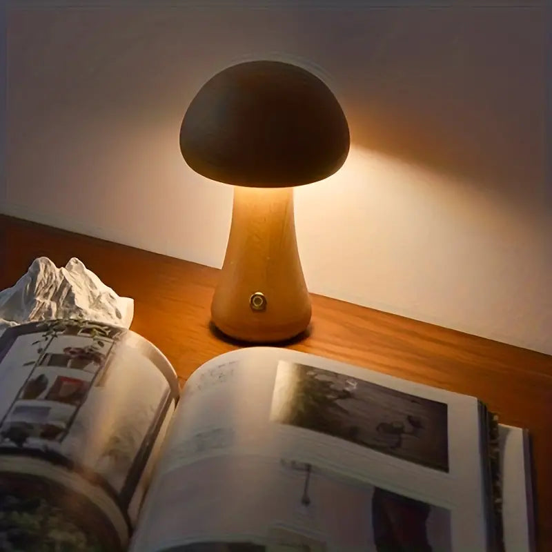 GloedGilde - Elegant bordlampe i svampestil - Lamylie