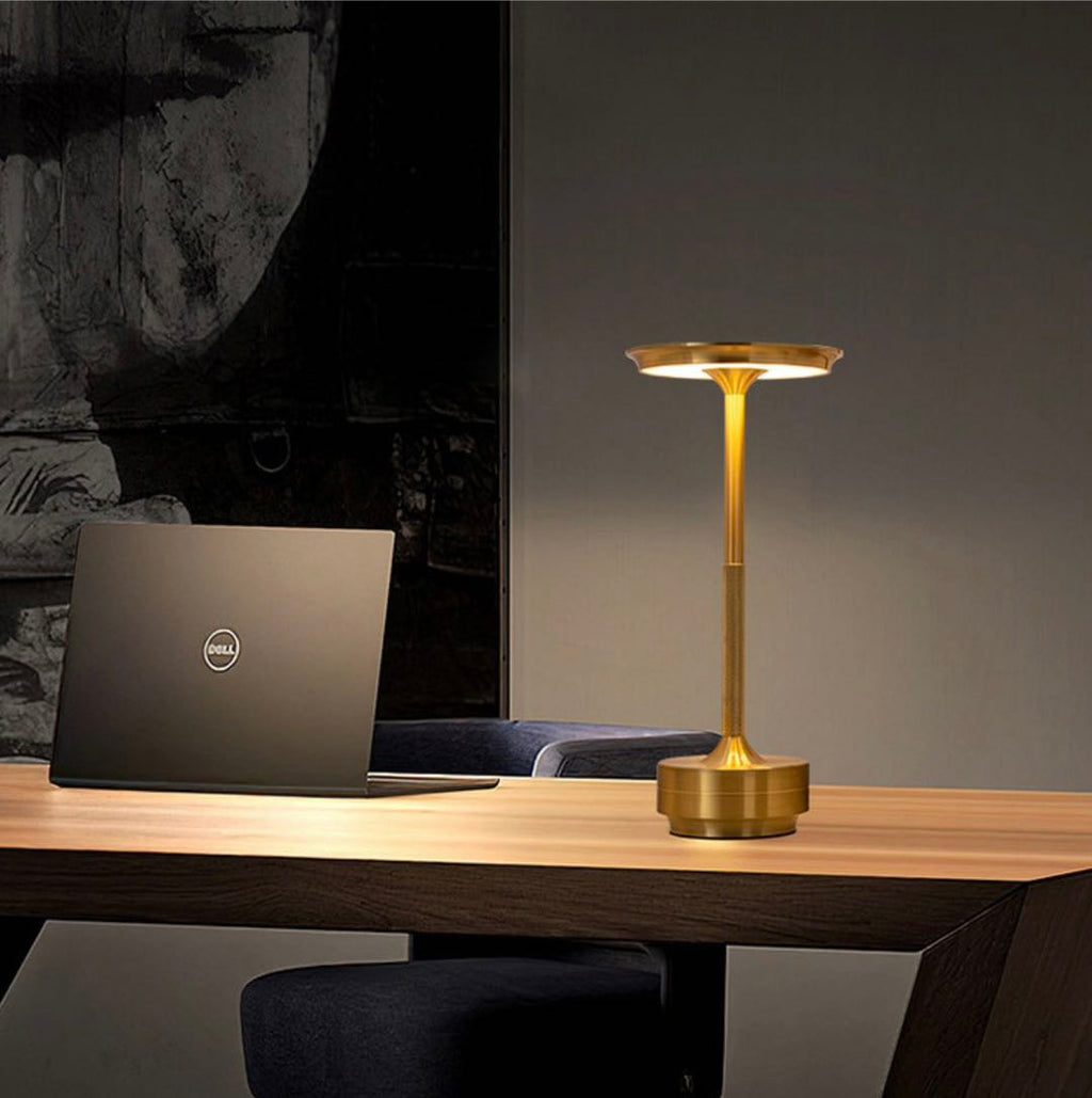 Wireless LED Desk Lamp with Touch Dimmer – Aluminum, IP44 - Lamylie