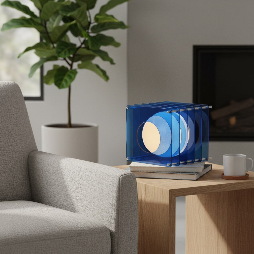 Geometric Table Lamp with Layered Globes | Modern Design for Living Room & Office - Lamylie