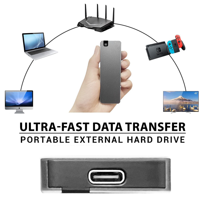 محرك أقراص ثابت | نقل بيانات سريع عبر USB | غلاف ألومنيوم متين | DataHaven - Lamylie