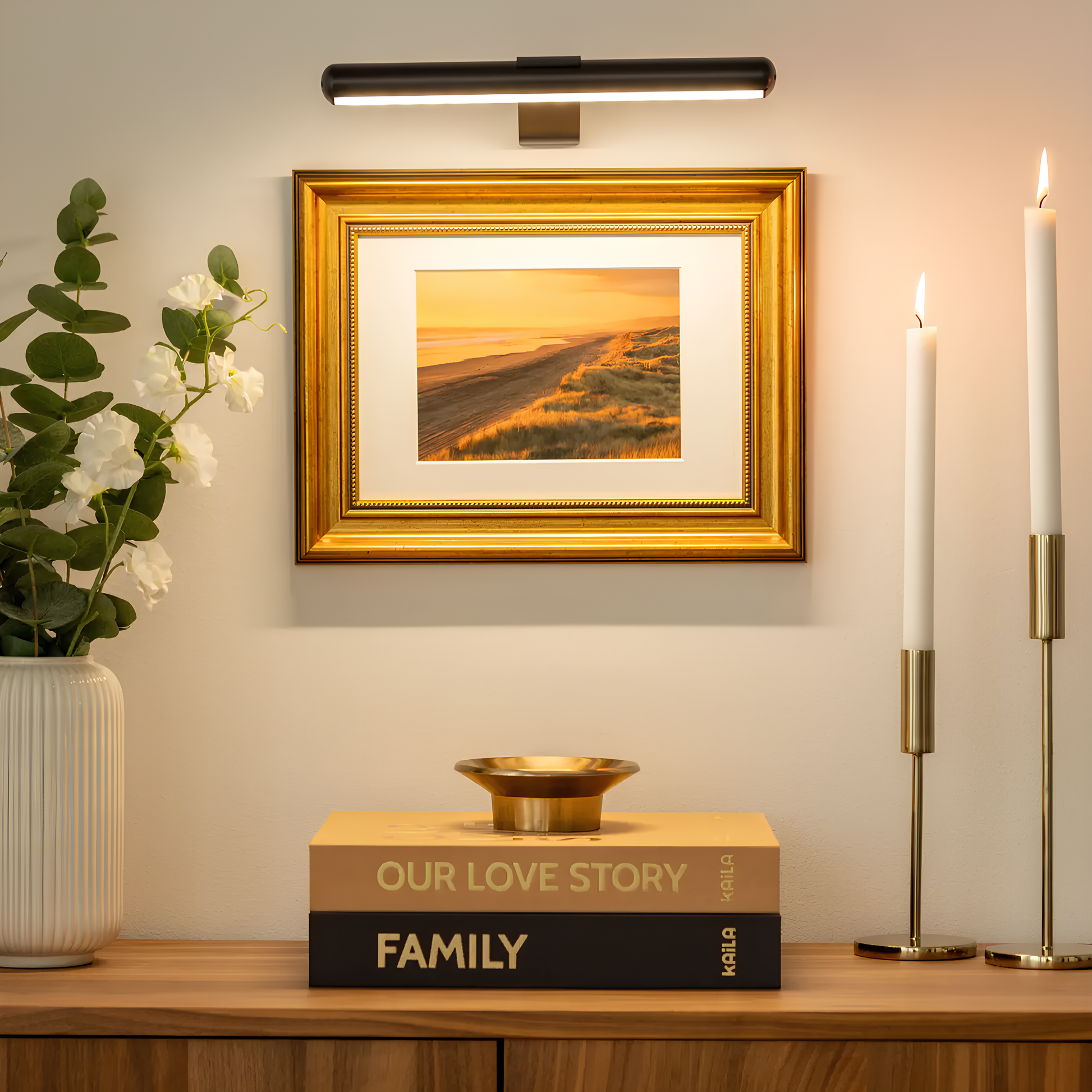 Wireless LED Art Light – Adjustable Wall Lamp for Display Pieces - Lamylie