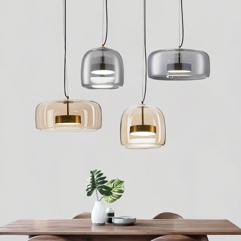 Lámpara colgante de cristal Astra — Luminaria de techo transparente