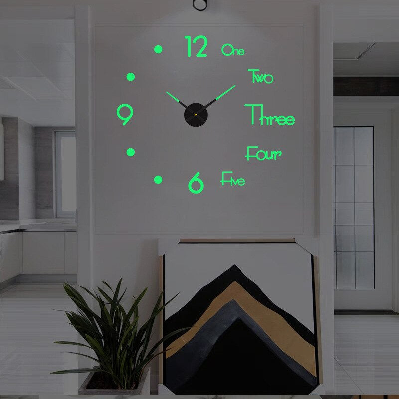 Modern Wall Clock Featuring 3D Raised Numbers Design - Lamylie