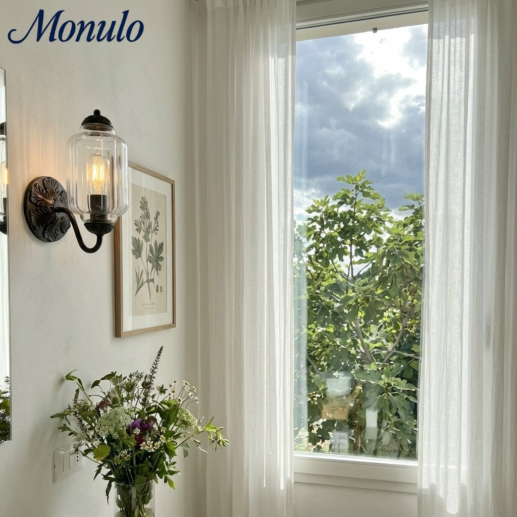 Eloise Vintage Wandleuchte aus Milchglas mit gewelltem Rand - Moderne Akzentbeleuchtung für Bad und Schlafzimmer