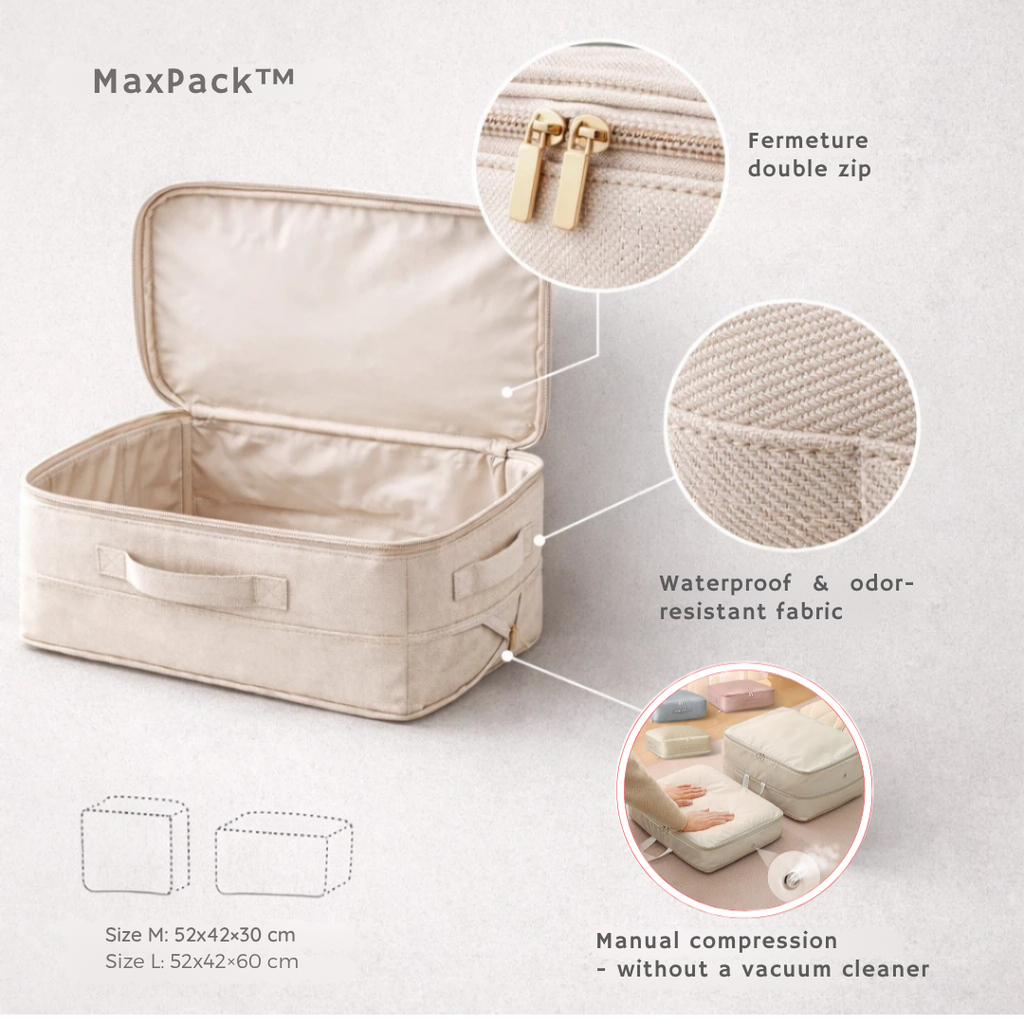 MaxPack — Beseitigen Sie Unordnung im Handumdrehen und schützen Sie Ihre Habseligkeiten mit robusten, wasserdichten Kompressionsbeuteln – Lamylie