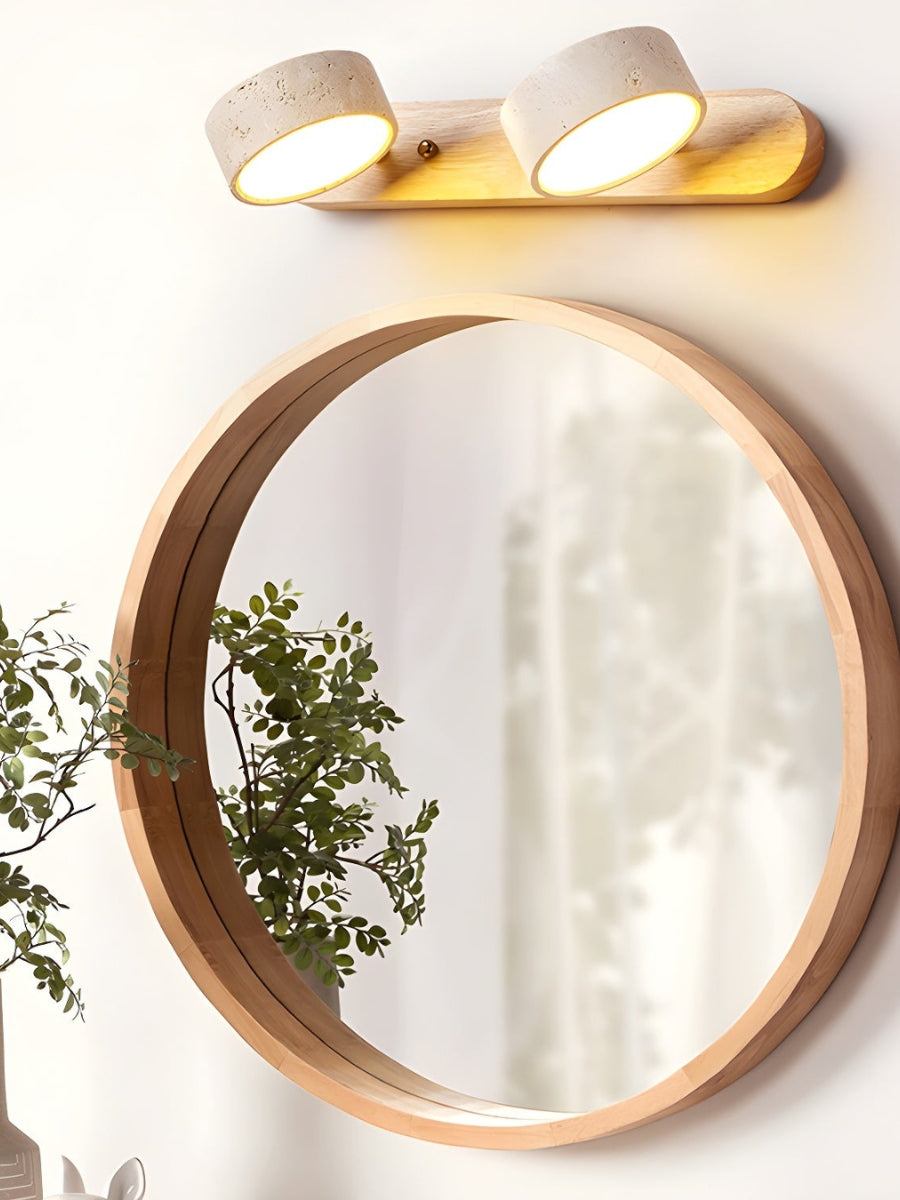 Wandleuchte mit mehreren Lichtpunkten Naturstein moderne Badezimmerbeleuchtung warmweiß kaltweiß 2-3-4 Lichter Steinleuchte - Lamylie