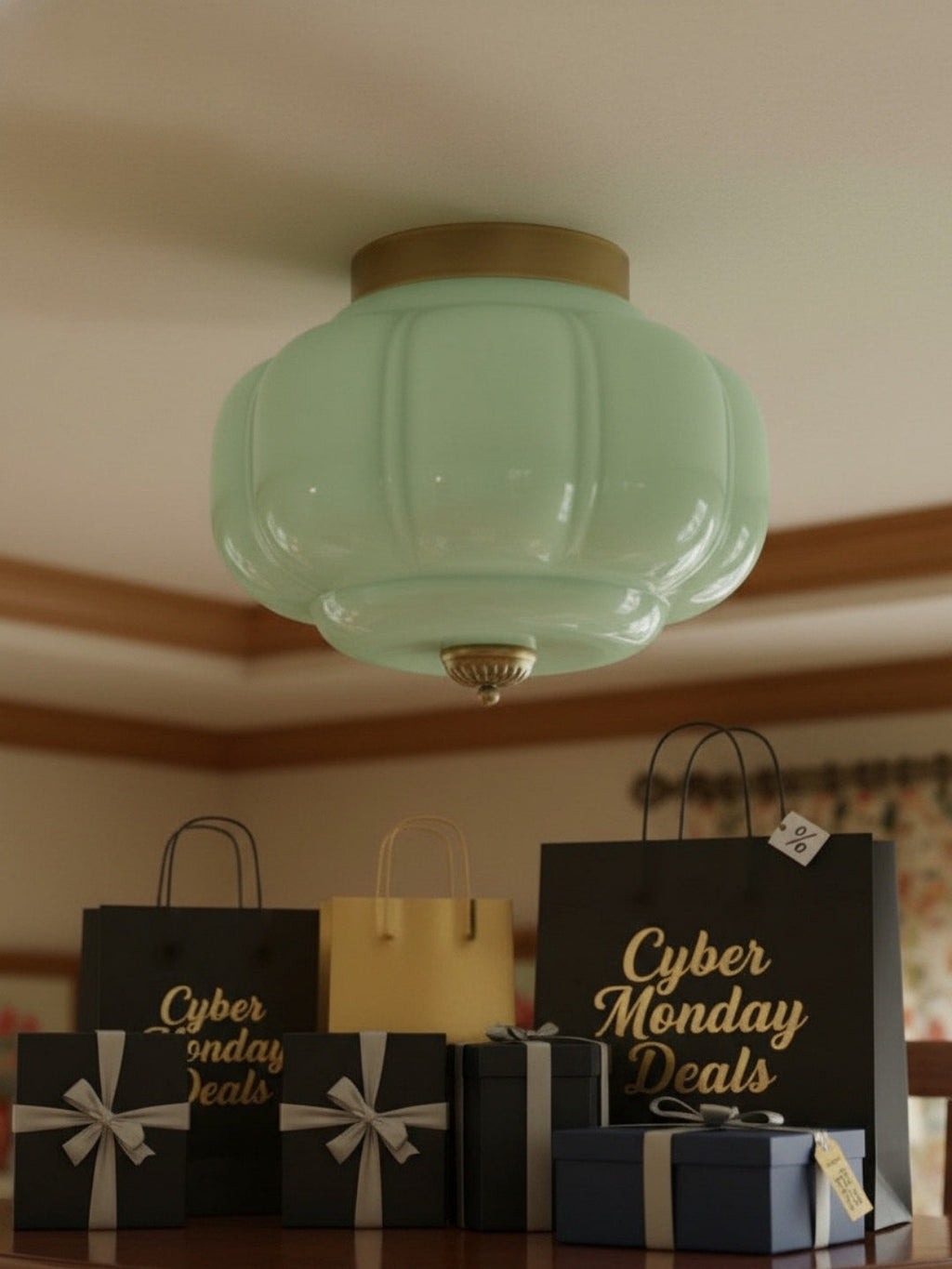 Ceiling Lamp Milk Glass Shade Modern Lighting Scandinavian Style Living Room Dining Room Bedroom Flush Mount - Lamylie
