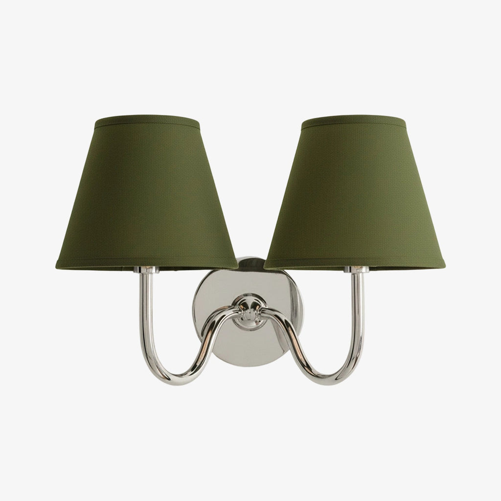 Wall Lamp with Pleated Fabric Shade | Classic Lighting for Bedroom and Living Room - Lamylie