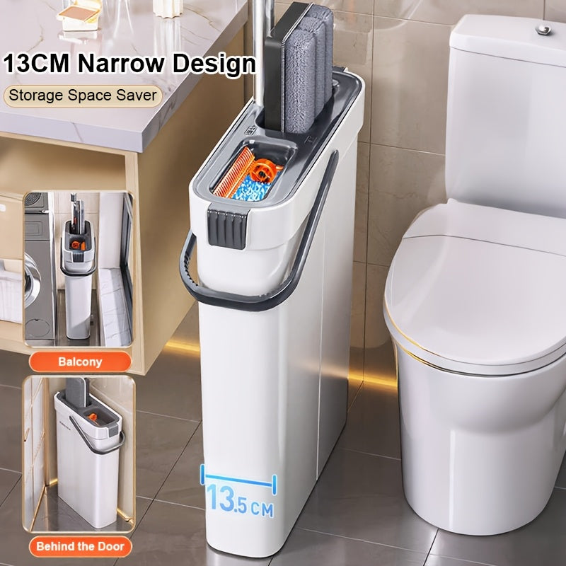 Sada plochého mopu s kbelíkem a systémem ždímání - Lamylie