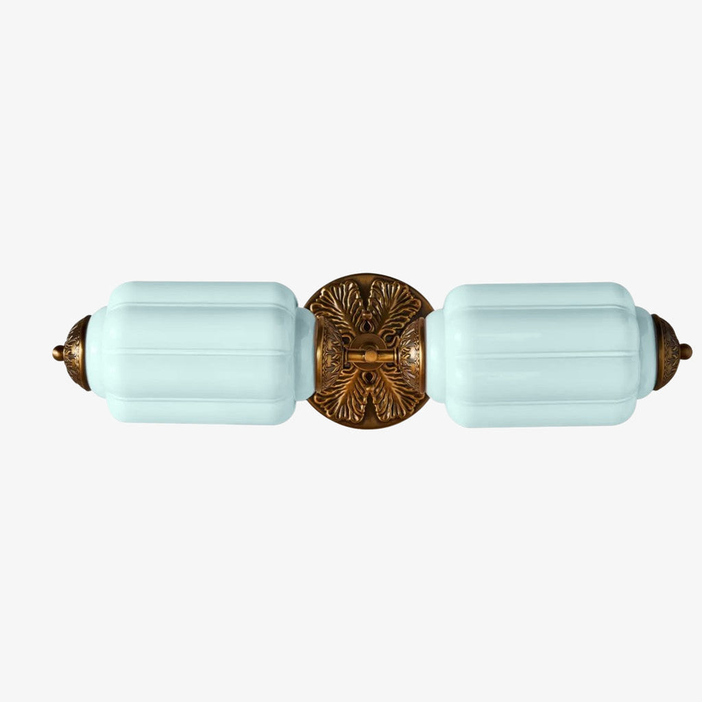 Eloise Vintage Wandleuchte aus Milchglas mit gewelltem Rand - Moderne Akzentbeleuchtung für Bad und Schlafzimmer